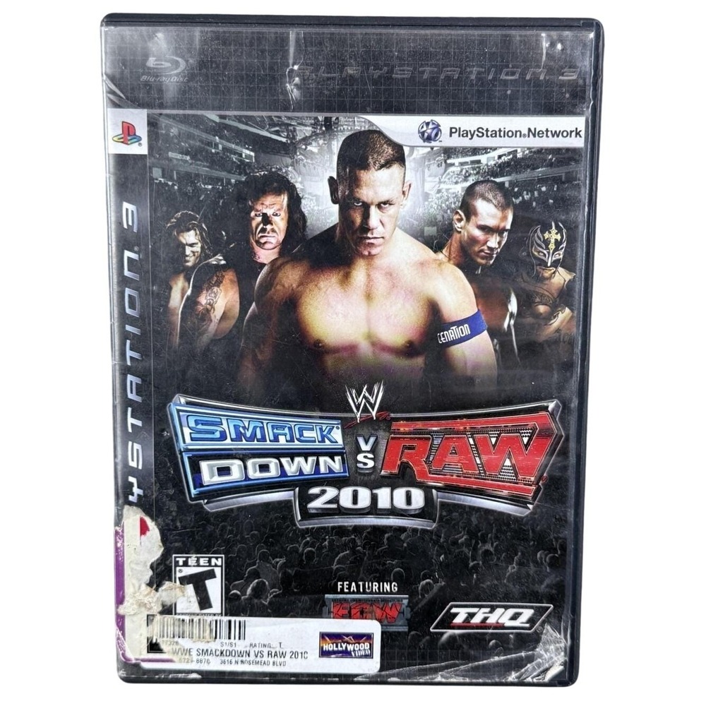 WWE SmackDown Vs. Raw 2010 Sony PS3 Game THQ T Wrestling Sports hollywood video